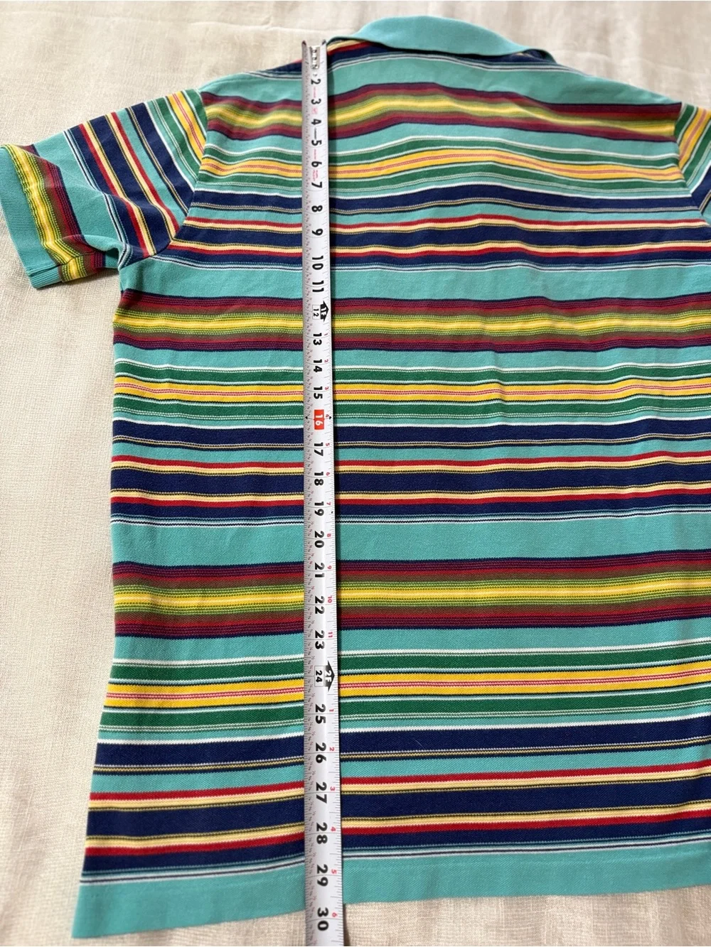 Vintage 90s Polo by Ralph Lauren “Serape Blanket” Multi-Stripe Polo Shirt - XL
